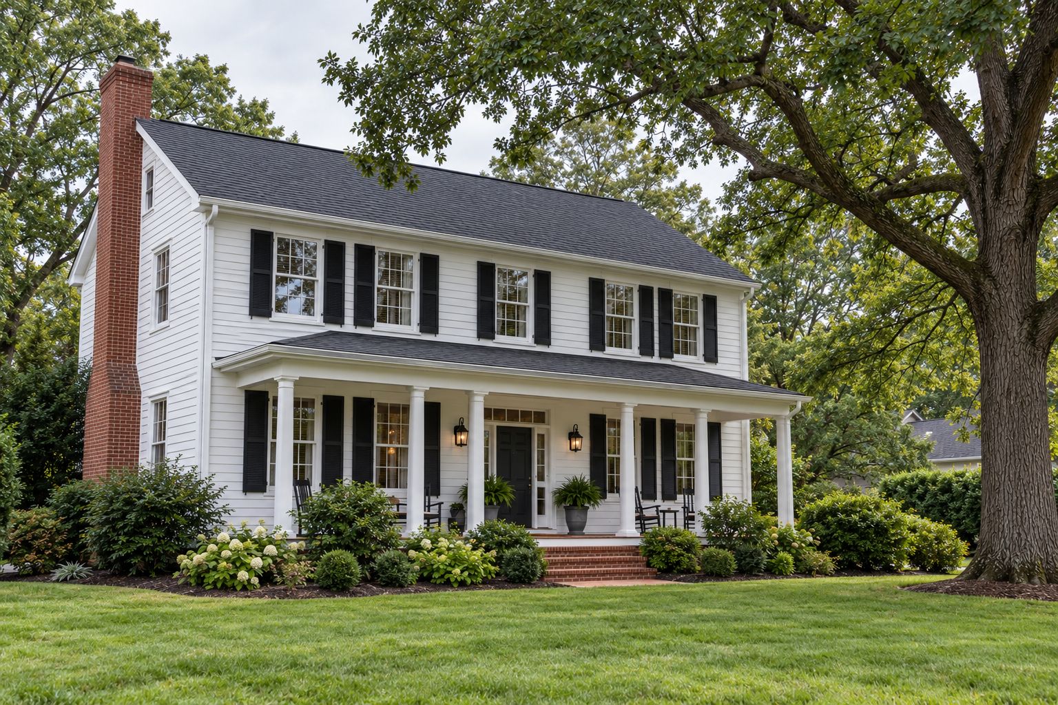 The same house with the roof repaired
